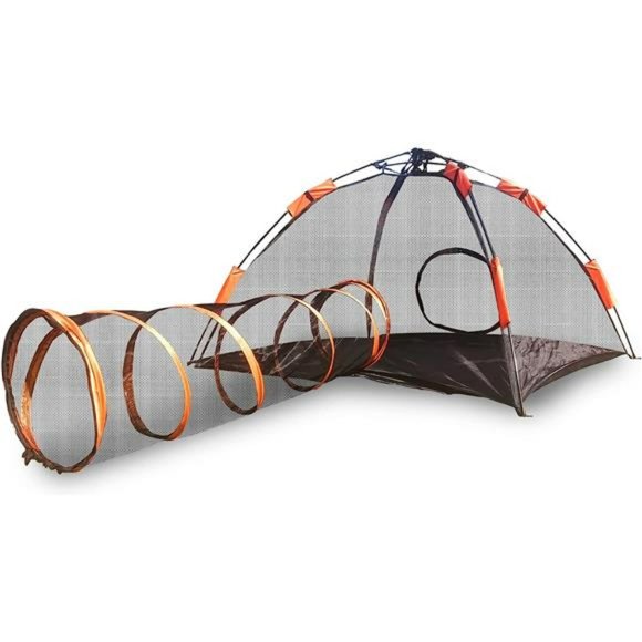 Outdoor Cat Enclosures, Foldable Cat Tent and Tunnel, Portable Large Playpen - Picture 1 of 6